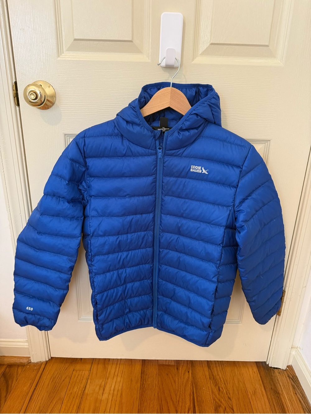 Eddie Bauer Kids Blue Hooded Puffer Jacket